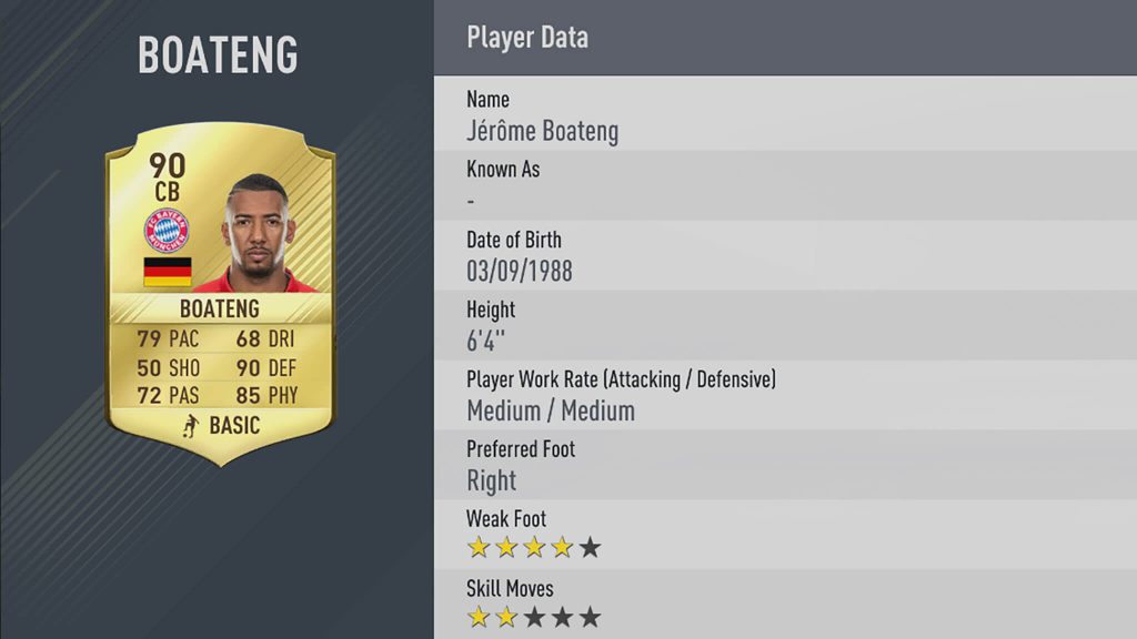 FIFA 17 Jérôme Boateng