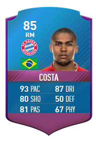 FIFA 17 Squad Builder Challenges - RIP on the Right - 85 RM Douglas Costa