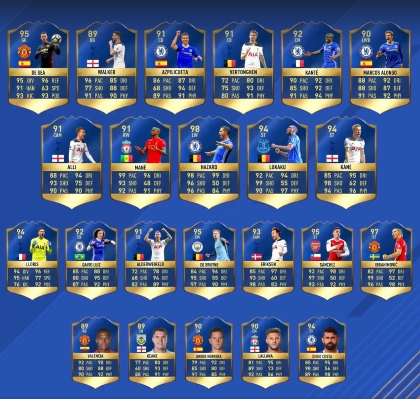 FIFA 17 BPL TOTS - FUT Premier League Team Of The Season