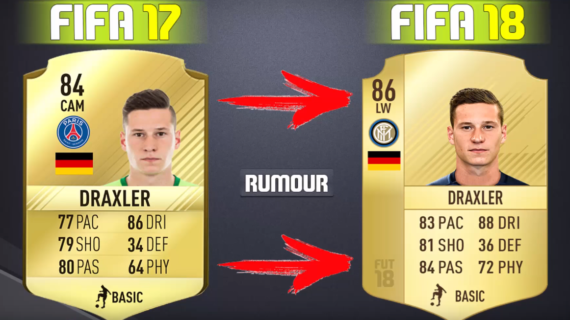 FIFA 18 Confirmed Summer Transfers and Rumours - Neymar, Dybala and Draxler-draxler